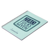 Blue Zero F*s schenkte Spiral-Notebook Notizblock (Linke Seite)