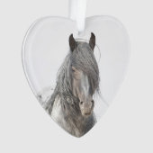 Blue Zeus Heart Wild Hoofbeats Ornament (Vorderseite)