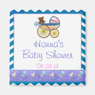 Blue Zickzack Baby Pram Baby Dusche Gefallen Magne Magnet