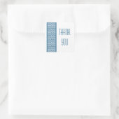 Blue Zickzack Border Danke Stickers (Tasche)