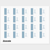 Blue Zickzack Border Wedding Stickers (Blatt)