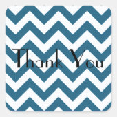 Blue Zickzack Dankeschön an Stickers (Vorderseite)