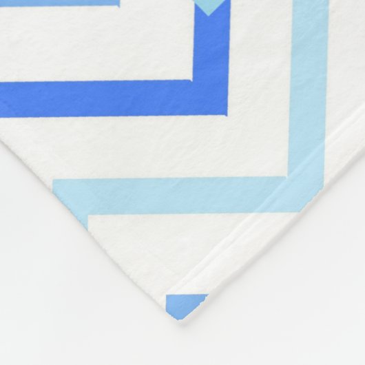 Blue Zickzack Giraffe Niedlich Mother Baby Fleecedecke (Ecke)