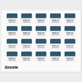 Blue Zickzack Glitzer Abschluss Stickers (Blatt)