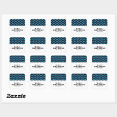 Blue Zickzack Glitzer Baby Shower Stickers (Blatt)