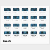 Blue Zickzack Glitzer Wedding Stickers (Blatt)