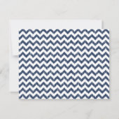 Blue Zickzack Ikat Mit Monogramm Flat Notecard Mitteilungskarte (Rückseite)