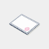 Blue Zickzack Ikat Mit Monogramm Post - Anmerkunge Post-it Klebezettel (angewinkelt)