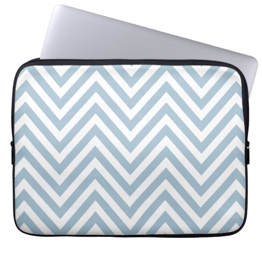 Blue Zickzack Laptop Sleeve (Vorderseite)