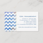 Blue Zickzack Modern Minimal Visitenkarte (Rückseite)