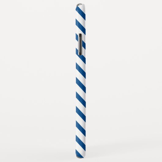 Blue Zickzack Monogram Modern Case-Mate iPhone Hülle (Hinten/Rechts)