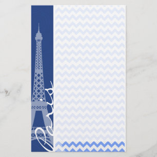 Blue Zickzack; Paris Briefpapier