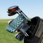 Blue Zickzack Pattern Golf Head Cover Headcover (In Situ)