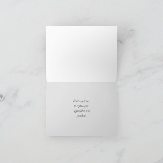 Blue Zickzack Personalisiert falten Dankeschön Kar Dankeskarte (Innenseite)