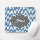 Blue Zickzack Personalisiert Mouse Pad Mousepad (Mit Mouse)