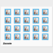 Blue Zickzack Strip Baby Foto Sticker (Blatt)