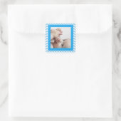 Blue Zickzack Strip Baby Foto Sticker (Tasche)