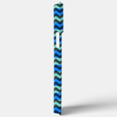 Blue Zickzack Zigzag Case-Mate iPhone Hülle (Rückseite / Rechts)
