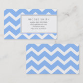 Blue Zig Zag Zickzack Muster Calling Cards Telefonnummerkarte (Vorne/Hinten)