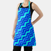Blue Zig Zag Zickzack Muster Schürze (InSitu)