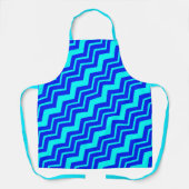 Blue Zig Zag Zickzack Muster Schürze (Vorderseite)