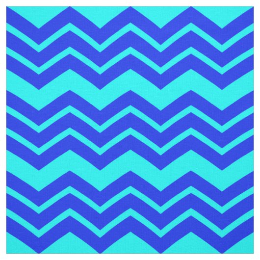 Blue Zig Zag Zickzack Muster Stoff (Muster)