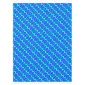Blue Zig Zag Zickzack Muster Tischdecke (Vorderseite)