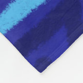 Blue Zig Zags Dots Funky Pattern  Fleecedecke (Ecke)