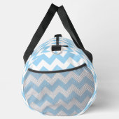 Blue Zigzag, Blue Zickzack, geometrisches Muster Duffle Bag (Rechts)