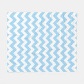 Blue Zigzag, Blue Zickzack, geometrisches Muster Fleecedecke (Vorderseite (Horizontal))