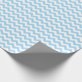 Blue Zigzag, Blue Zickzack, geometrisches Muster Geschenkpapier (Ecke)