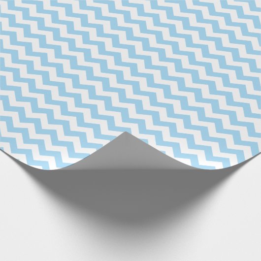 Blue Zigzag, Blue Zickzack, geometrisches Muster Geschenkpapier (Ecke)