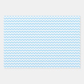 Blue Zigzag, Blue Zickzack, geometrisches Muster Geschenkpapier Set (Vorderseite 2)