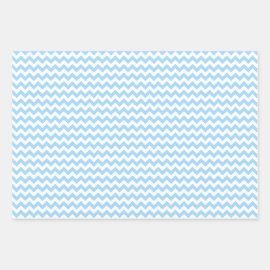 Blue Zigzag, Blue Zickzack, geometrisches Muster Geschenkpapier Set (Vorderseite)