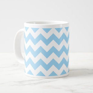 Blue Zigzag, Blue Zickzack, geometrisches Muster Jumbo-Tasse