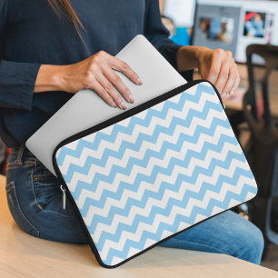 Blue Zigzag, Blue Zickzack, geometrisches Muster Laptopschutzhülle