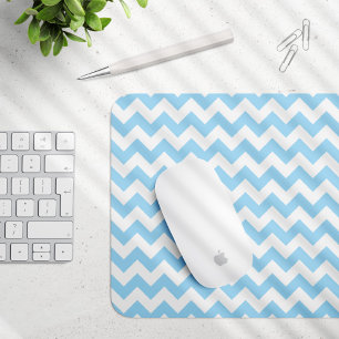 Blue Zigzag, Blue Zickzack, geometrisches Muster Mousepad