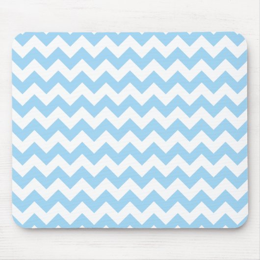 Blue Zigzag, Blue Zickzack, geometrisches Muster Mousepad (Vorne)