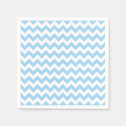 Blue Zigzag, Blue Zickzack, geometrisches Muster Serviette (Vorderseite)