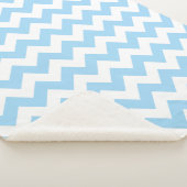 Blue Zigzag, Blue Zickzack, geometrisches Muster Sherpadecke (3/4)