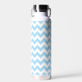 Blue Zigzag, Blue Zickzack, geometrisches Muster Trinkflasche (Vorne)