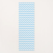 Blue Zigzag, Blue Zickzack, geometrisches Muster Yogamatte (Vorderseite)