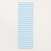 Blue Zigzag, Blue Zickzack, geometrisches Muster Yogamatte (Rückseite)