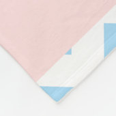 Blue Zigzag, Blue Zickzack, Wave Pattern, Ihr Name Fleecedecke (Ecke)