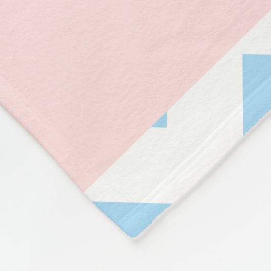 Blue Zigzag, Blue Zickzack, Wave Pattern, Ihr Name Fleecedecke (Ecke)