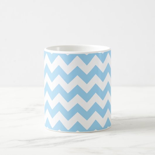 Blue Zigzag, Blue Zickzack, Wave Pattern, Ihr Name Kaffeetasse (Mittel)