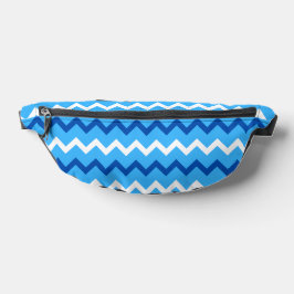 Blue Zigzag Fanny Pack Bauchtasche
