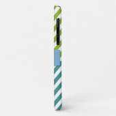 Blue Zigzag, Green Zigzag, Zickzack, Monogram Case-Mate iPhone Hülle (Hinten/Links)