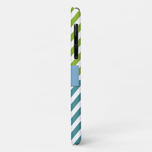 Blue Zigzag, Green Zigzag, Zickzack, Monogram Case-Mate iPhone Hülle (Hinten/Links)