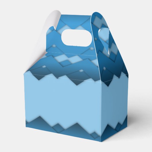 Blue Zigzag Monogram Geschenkschachtel (Rückseite)